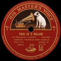 HMV : Cortot - Haydn Piano Trio